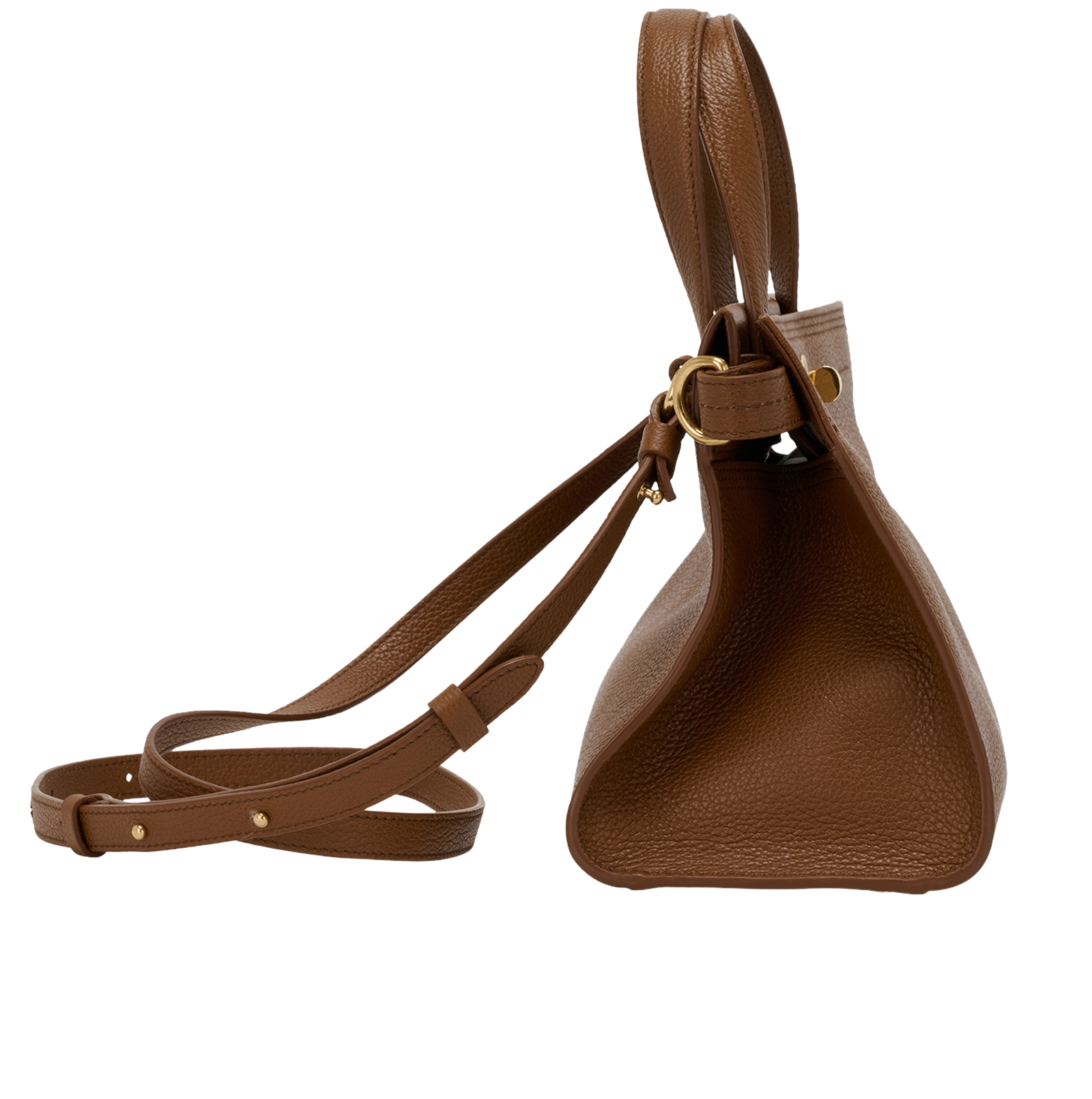 Mini Cotswolds Tote, &pound;495, Handbags, Tan, Leather, Side view